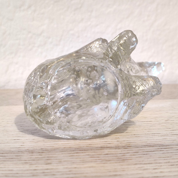 4.5" Glass Sitting Collie Dog Figure / Paperweight Clear Pressed Molded Good Boy - Picture 15 of 16